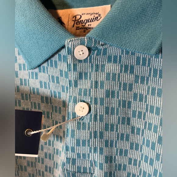 Original Penguin 100% Cotton Short Sleeve Knitted Polo w/Jacquard Front Panel - Picture 8 of 16